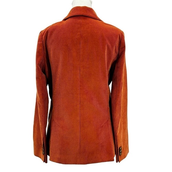 NEW Guideboat Co. Rook & Raven Corduroy Blazer Jacket Pumpkin Orange Size 2 - Picture 4 of 12
